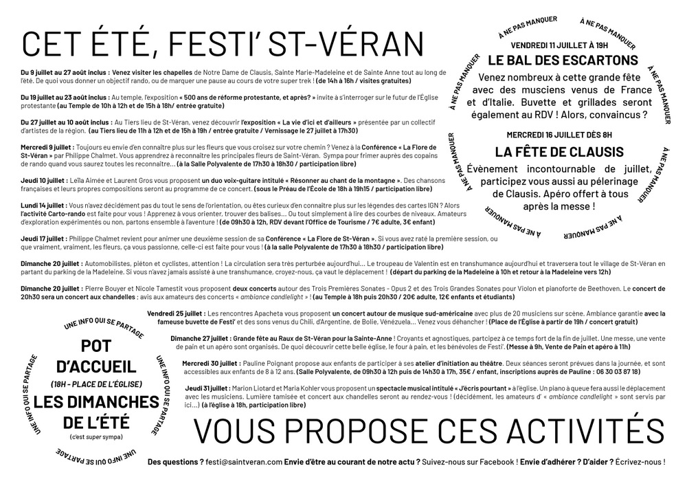 programme juillet 2025